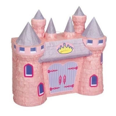 Pink castle pinata