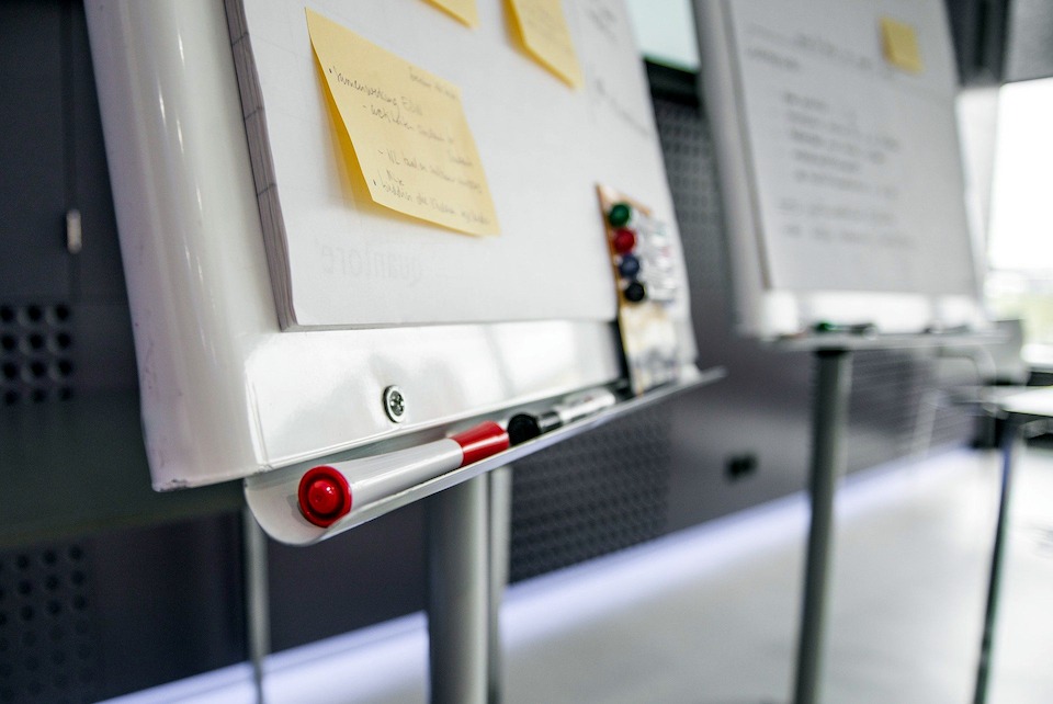 Flip chart for planning an event